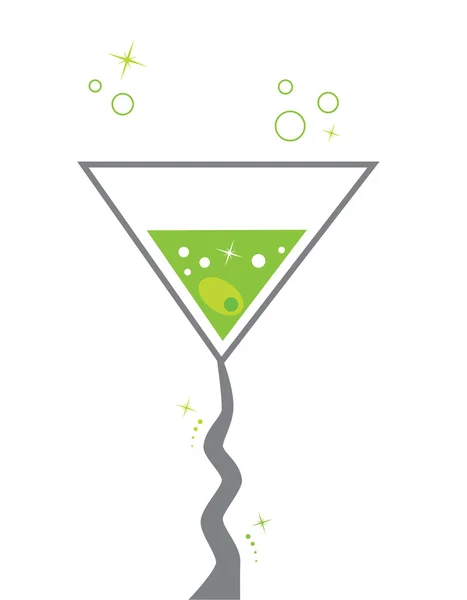Zielone martini — Wektor stockowy