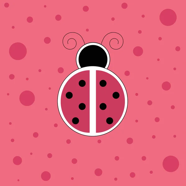 粉色瓢虫 — 图库矢量图片