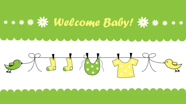 Hoş geldin bebek — Stok Vektör