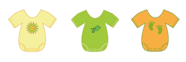 Vêtements neutres pour bébé — Image vectorielle