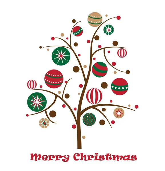 Merry Christmas Tree — Stockvector