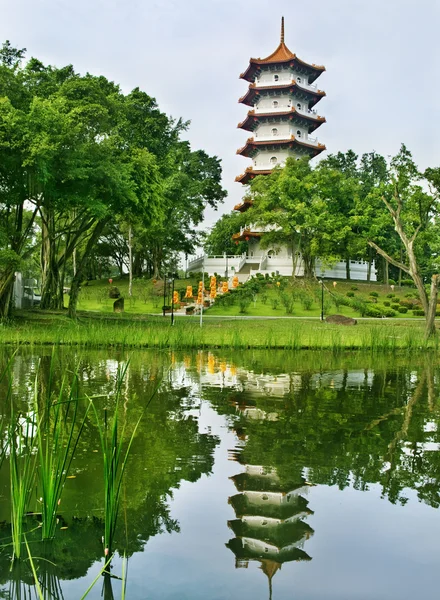 Kinesiska pagoden i kinesisk trädgård. — Stockfoto