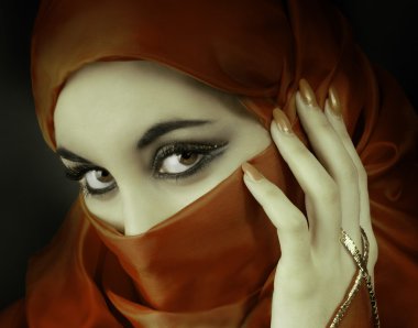 Arap güzel bir kadın portresi