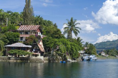 Samosir island on Toba lake clipart