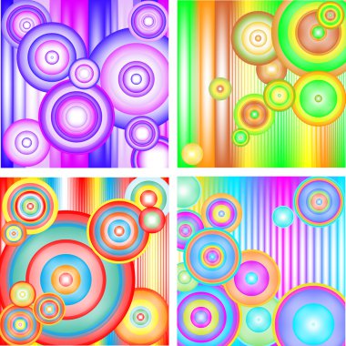 Abstract colorful backgrounds with circles. clipart