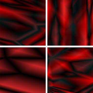 Abstract dynamic red backgrounds on black clipart