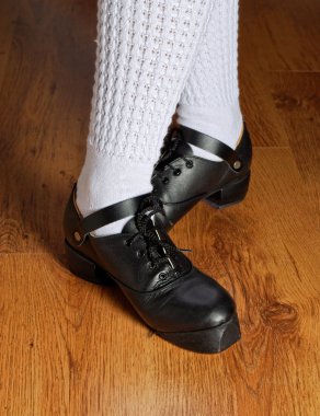 Feet in irish dancing shoes clipart