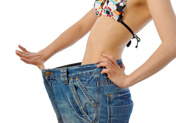 Girl after diet — Stock Photo, Image