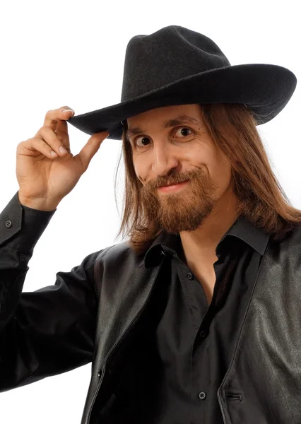 stock image Man in hat giving a salute