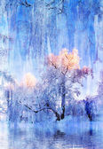 Картина, постер, плакат, фотообои "picture - a winter landscape", артикул 7749053