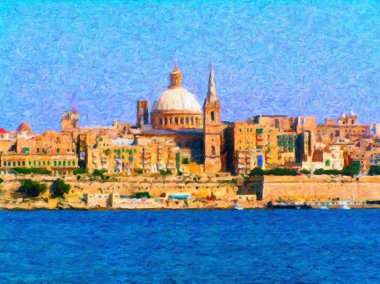 Malta Harbor Valetta clipart