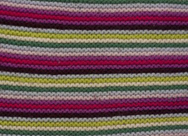 A part of knitted multicolor striped texture.