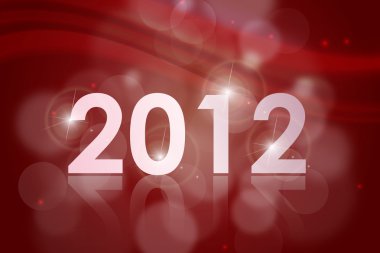 2012 vektör yeni yıl kartı, arka ışık ve tetik için yer
