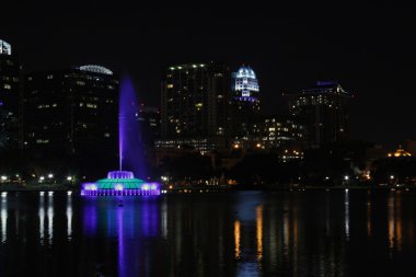 Downtown Orlando, Florida, at Night (4) clipart