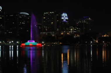 Downtown Orlando, Florida, at Night (6) clipart