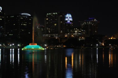 Downtown Orlando, Florida, at Night (7) clipart