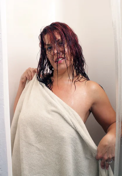 Sexy pelirroja en la ducha (1 ) — Foto de Stock