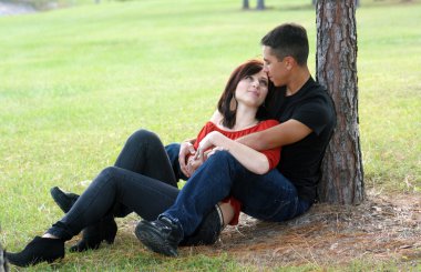 Romantic Couple Outdoors (2) clipart