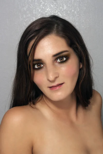 Lovely Young Morena, Headshot (3 ) — Fotografia de Stock