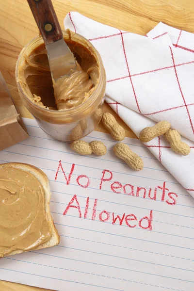 Peanut Warning — Stock Photo, Image