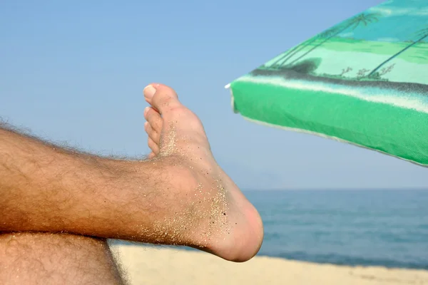 stock image Summer motive - enjoying on the beach