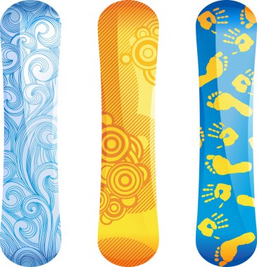 Snowboards clipart
