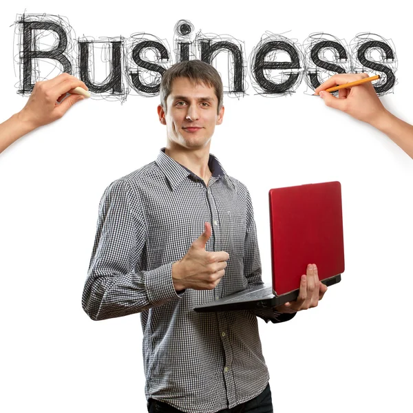 Бизнес с бизнесменом — стоковое фото