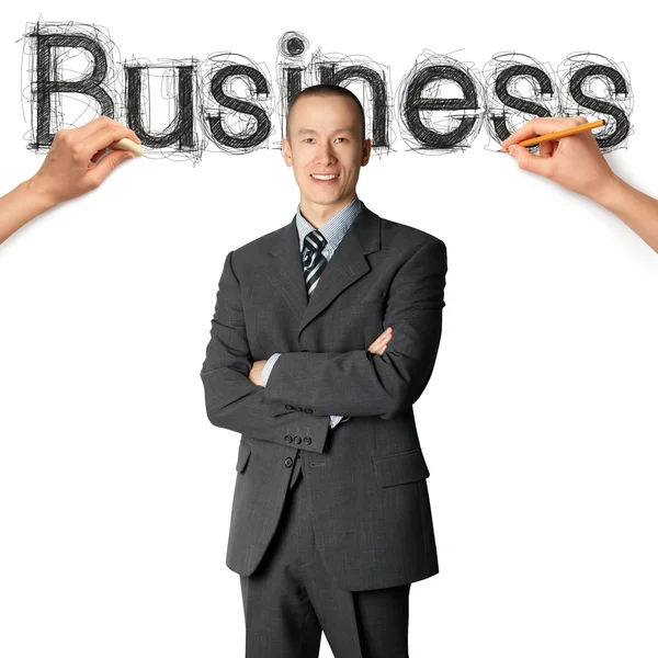 Бизнес с бизнесменом — стоковое фото
