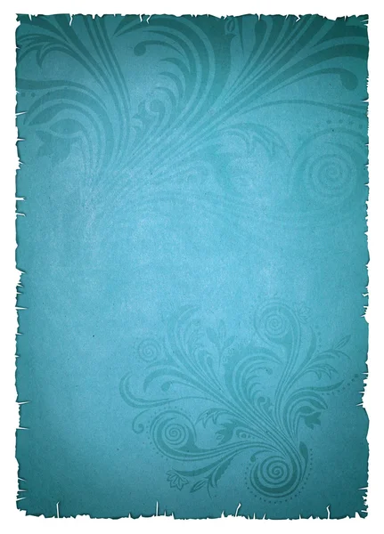 Blaues altes Papier — Stockfoto