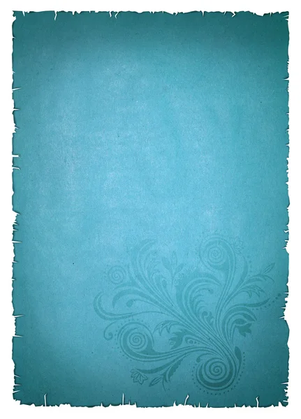 블루 오래 된 종이 — 스톡 사진