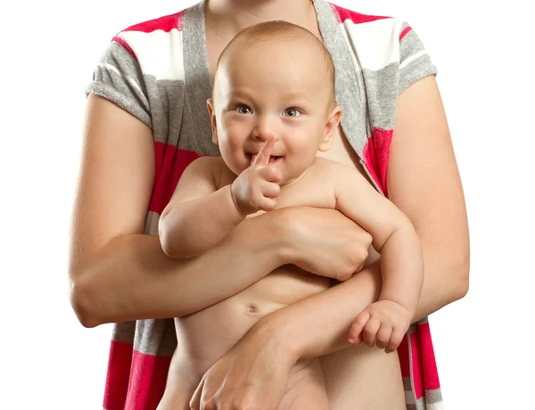 Cute baby with finger — Stock Photo, Image