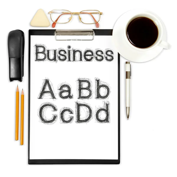 Abstract business background with alphabet — Stock Photo, Image