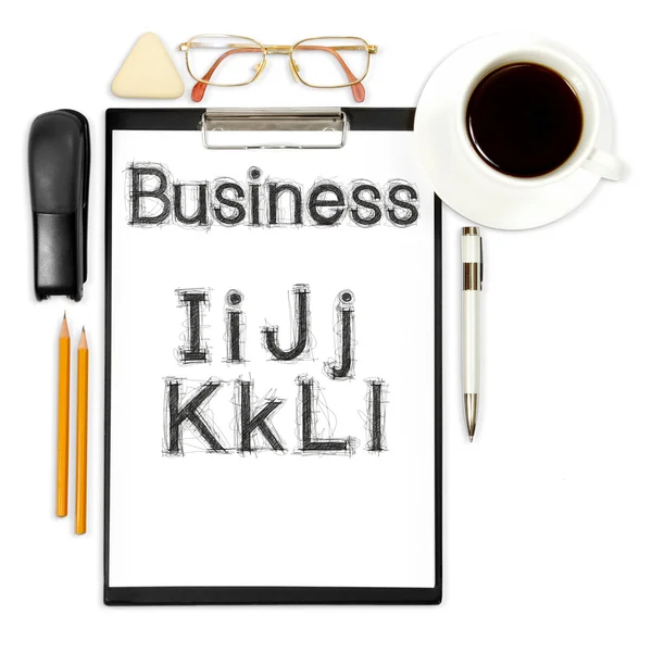 Fundo de negócios abstrato com alfabeto — Fotografia de Stock