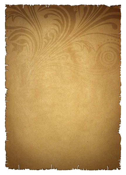 浅褐色的旧纸张 — 图库照片