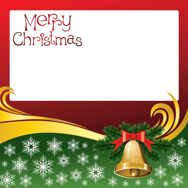 2012 vetor cartão de Natal com sinos —  Vetores de Stock