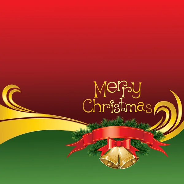 2012 vetor cartão de Natal com sinos — Vetor de Stock