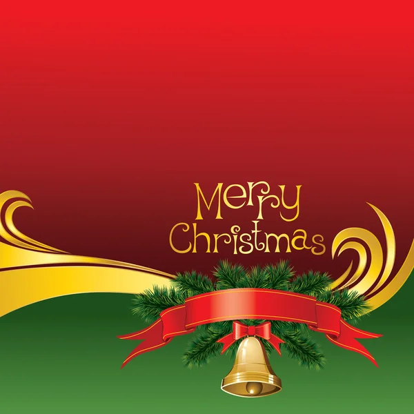 2012 scheda di Natale vettoriale con campane — Vettoriale Stock