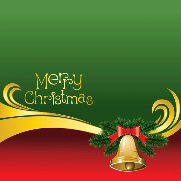 Векторная рождественская открытка 2012 года с колокольчиками — стоковый вектор