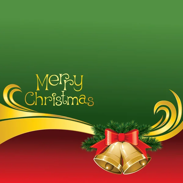 鐘の 2012年ベクトル クリスマス カード — ストックベクタ