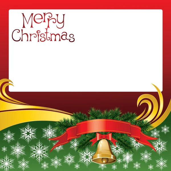 2012 διάνυσμα Χριστουγεννιάτικη κάρτα με καμπάνες — Διανυσματικό Αρχείο