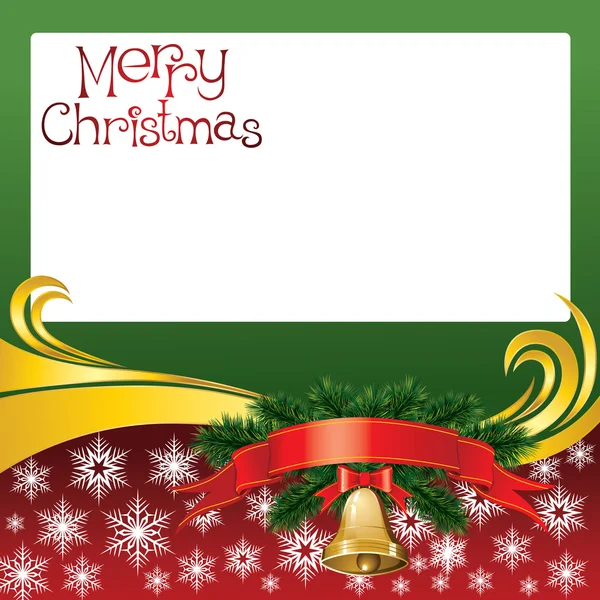 2012 tarjeta de Navidad vector con campanas — Archivo Imágenes Vectoriales