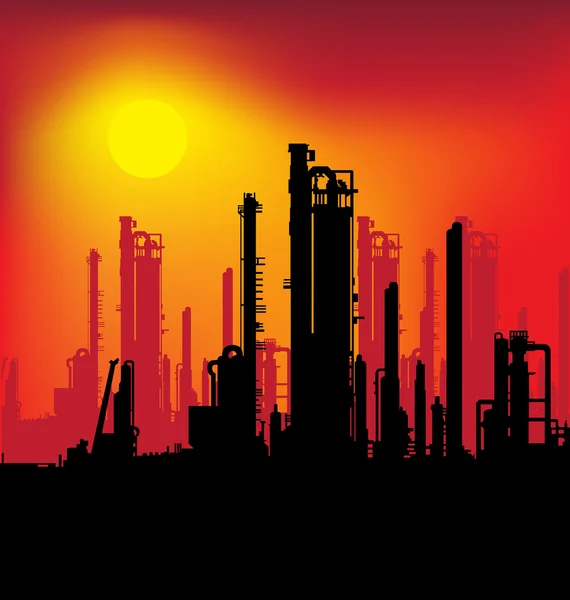Нафтопереробний завод — стоковий вектор