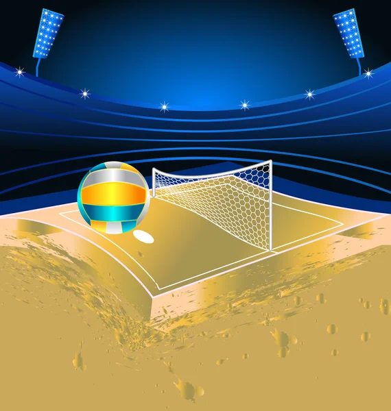 Stade de volley-ball sportif — Image vectorielle