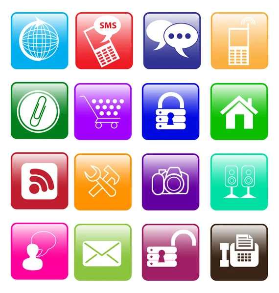 Mobile icons — Stock Vector