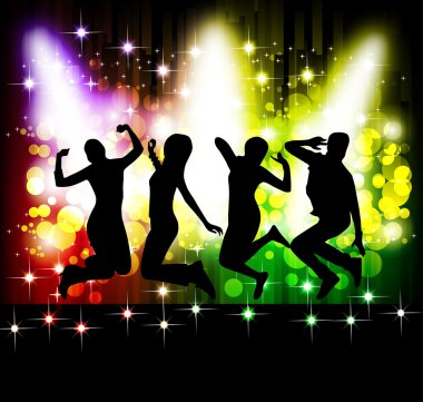 dancing girls and boys clipart