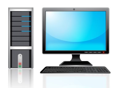 computer and monitor clipart