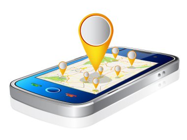 Smartphone with Navigation clipart