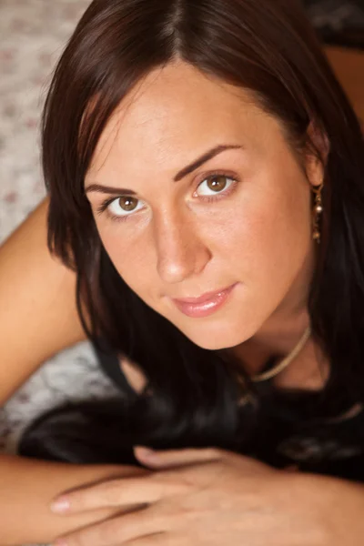 Portrait of attractive brunette — Stock Photo, Image