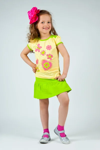 Little girl posing in studio — Stock Photo, Image