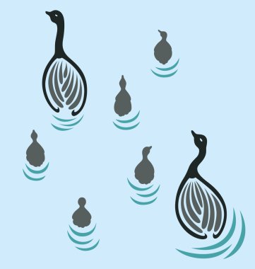 Swan Family clipart